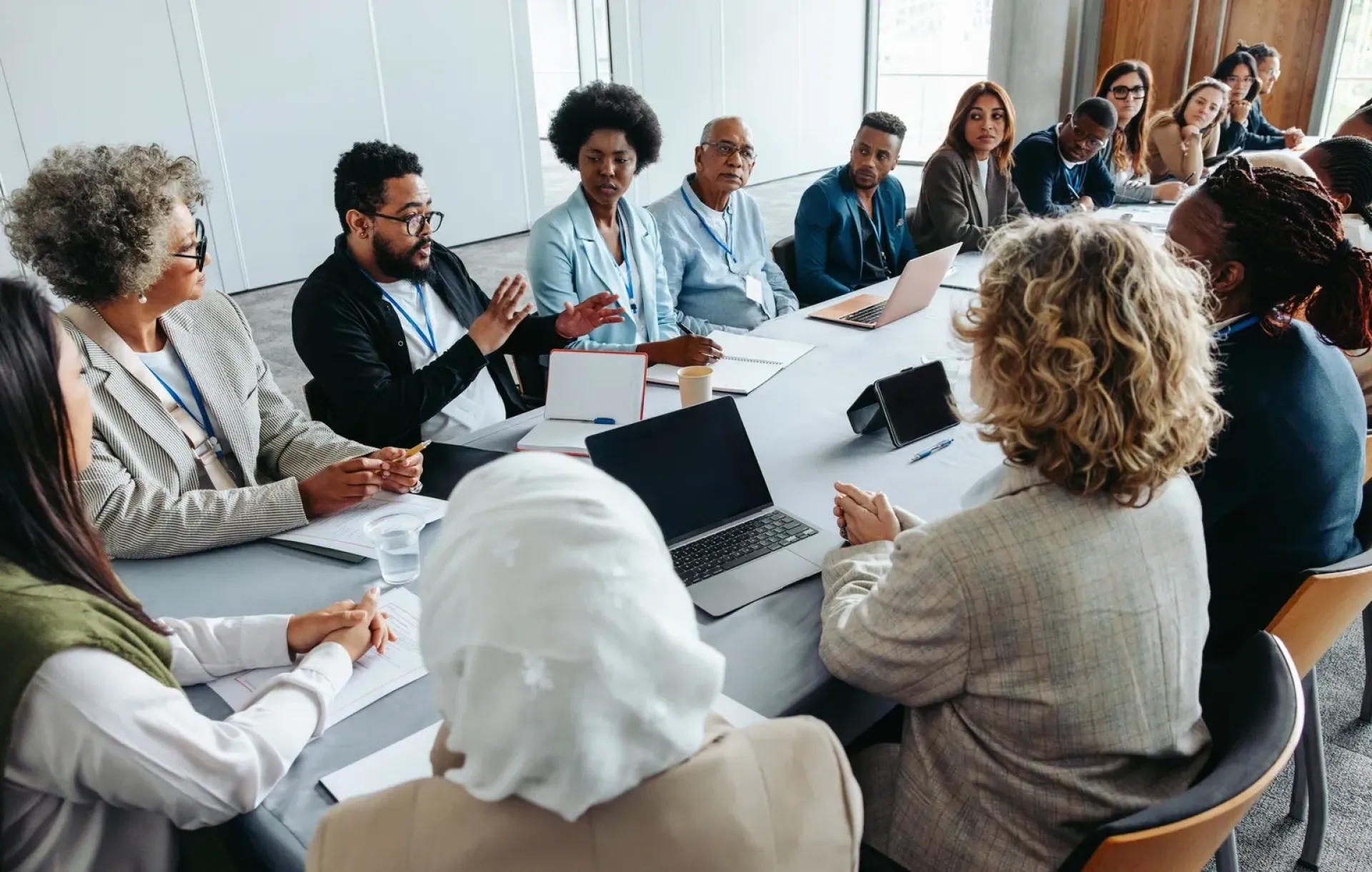 HR consultants meeting with a client